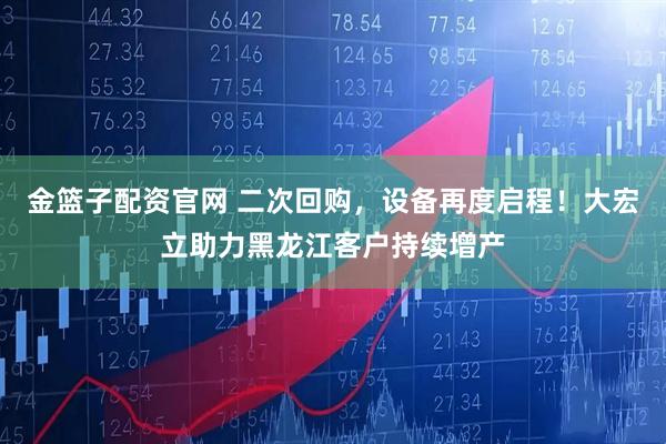 金篮子配资官网 二次回购，设备再度启程！大宏立助力黑龙江客户持续增产